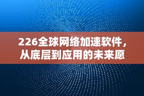 226全球网络加速软件，从底层到应用的未来愿景