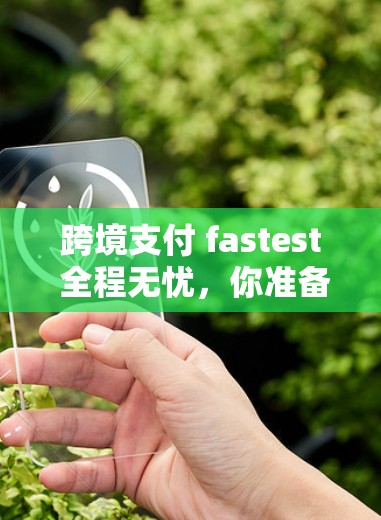 跨境支付 fastest 全程无忧,你准备好了吗? 跨境支付 fastest 全程无忧,你准备好了吗?
