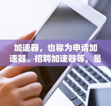 加速器，也称为申请加速器、招聘加速器等，是专门用于帮助求职者高效申请海外职位的工具。以下是一些 popular 的加速器平台及其主要特点