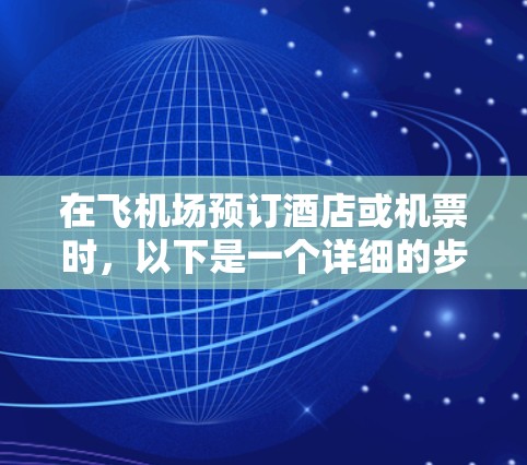 在飞机场预订酒店或机票时,以下是一个详细的步骤指南 在飞机场预订酒店或机票时,以下是一个详细的步骤指南